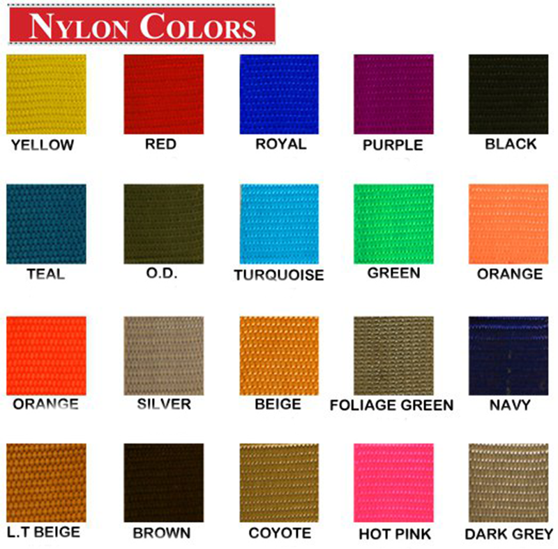 nylon webbing colors