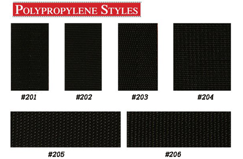 Polypropylene webbing webbing styles