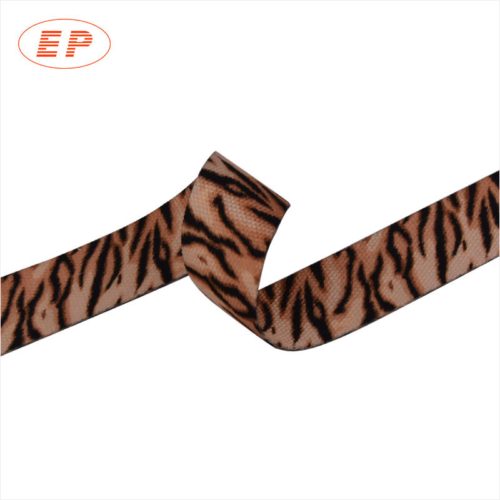 Custom Polyester Ribbon Leopard Patterned Webbing