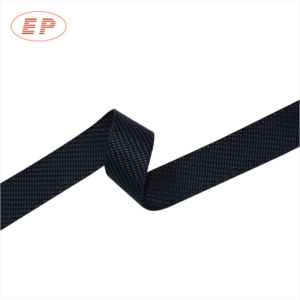 1 Inch Wide Flat Reflective Black Nylon Webbing