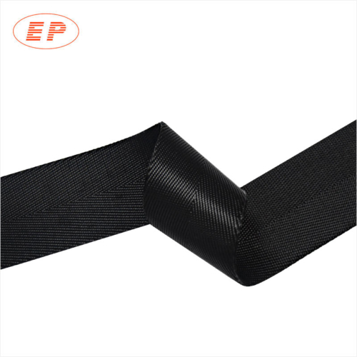 black nylon seat belt fabric webbing material