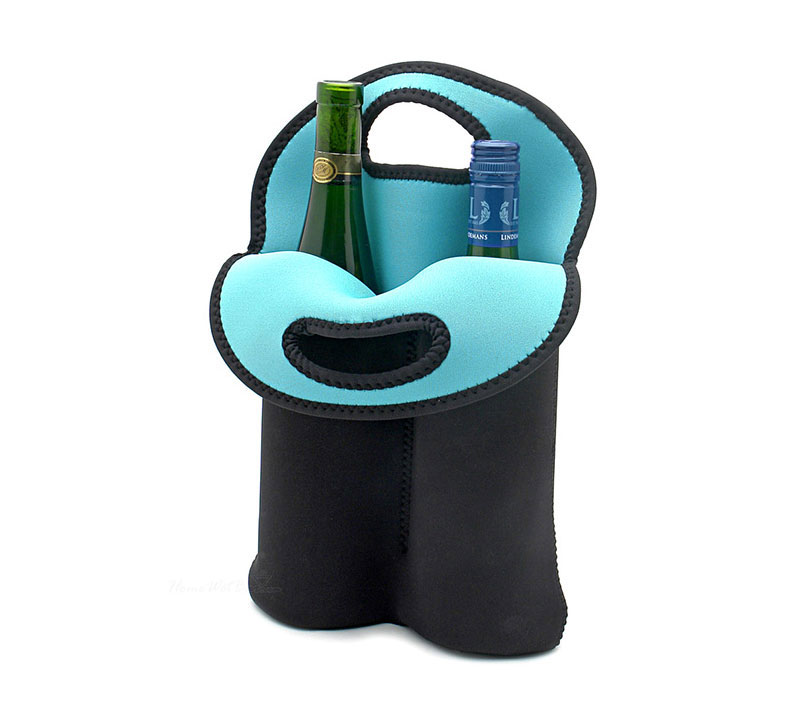Green Two Neoprene Wine Bottle Carrier Cooler