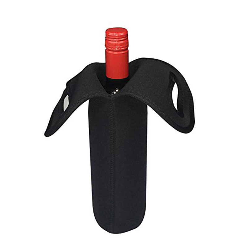 Black Built Neoprene Wine Bottle Cooler Tote