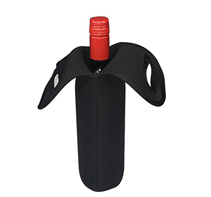 Zippered Neoprene Wine Bottle Sleeve For Travel