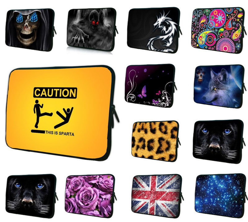 Neoprene Custom Zippered Black Laptop Sleeve Cover