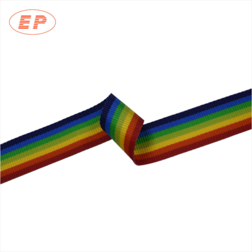 Rainbow Color Polypropylene Strap Webbing Wholesale