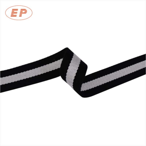 Black White Striped Pattern Cotton Webbing Suppliers